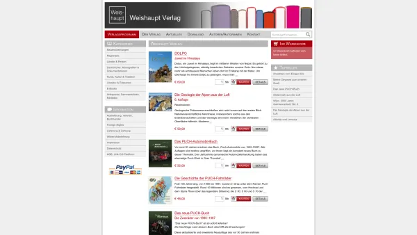 Website Screenshot: Weishaupt Verlag - Weishaupt Verlag - Date: 2023-06-26 10:24:49