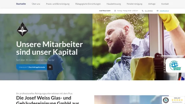 Website Screenshot: Gebaeudereinigung Weiss - Reinigungsunternehmen für Gebäudereinigung in Wien - Date: 2023-06-26 10:24:49