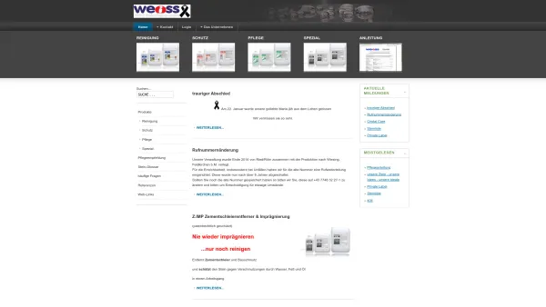 Website Screenshot: WEISS Steinpflege - Home - WEISS Steinpflege - Date: 2023-06-26 10:24:49