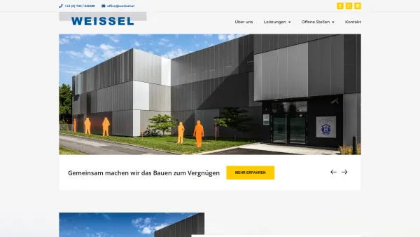 Website Screenshot: Bauunternehmen Weissel Kompetenz - Weissel – Gemeinsam machen wir das Bauen zum Vergnügen - Date: 2023-06-26 10:24:49