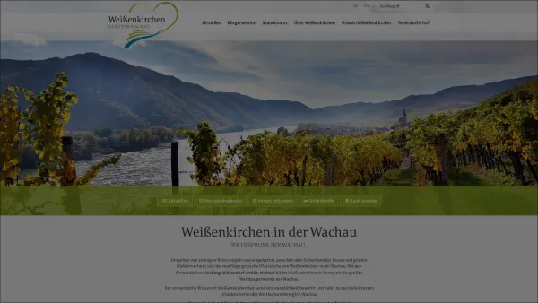 Website Screenshot: Marktgemeinde Weißenkirchen in der Wachau Wachau Nibelungengau Wein Riesling Weißenkirchen Teisenhoferhof Wachau - Weißenkirchen in der Wachau - Date: 2023-06-26 10:24:49