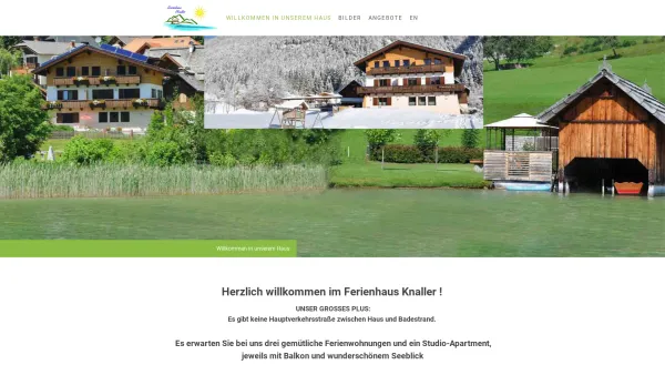 Website Screenshot: Ferienhaus Knaller - Willkommen in unserem Haus - ferienhaus-knaller-weissensee - Date: 2023-06-26 10:24:49
