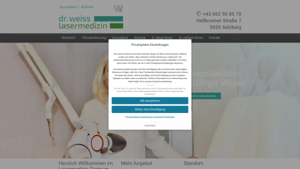Website Screenshot: Ästhetische Lasermedizin Dr. Weiss & Dr. Weiss - Lasermedizin Salzburg Dr. Birgit Weiss | - Date: 2023-06-26 10:24:49