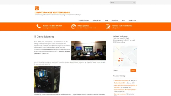 Website Screenshot: Computerschule Klosterneuburg - Computerschule Klosterneuburg – Dienstleistung in der elektronischen Datenverarbeitung und Informationstechnologie - Date: 2023-06-15 16:02:34