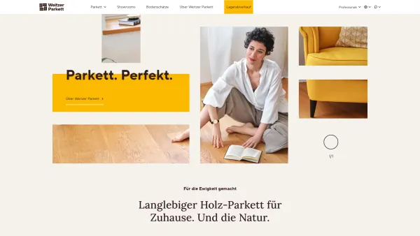 Website Screenshot: Weitzer Parkett GmbH & Co KG - Weitzer Parkett - Parkettböden mit Funktion - Intelligente Parkett- und Stiegenlösungen - Date: 2023-06-15 16:02:34