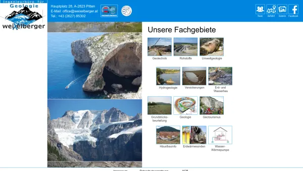 Website Screenshot: Ingenieurbüro für Geologie Mag. Günther Weixelberger - Geologie Weixelberger GmbH - Date: 2023-06-26 10:24:49