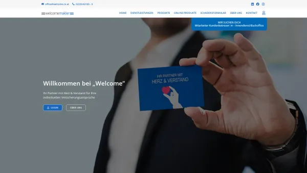 Website Screenshot: WELCOME Versicherungsmakler Versicherungsmakler GmbH - Home - Welcome - Date: 2023-06-26 10:24:51