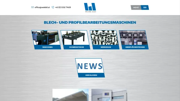 Website Screenshot: Eduard Welebil Werkzeuge und Maschinen - Home - Welebil GmbH - Itter - Date: 2023-06-14 16:40:24