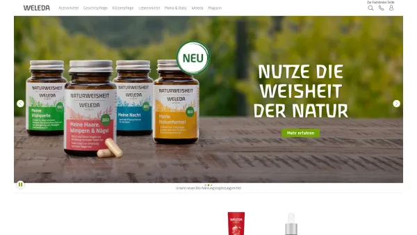 Website Screenshot: Weleda Österreich - Weleda Naturkosmetik und anthroposophische Arzneimittel - Date: 2023-06-14 10:46:14