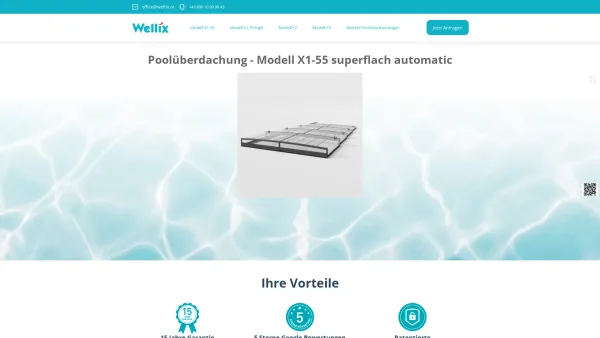 Website Screenshot: Wellix Österreich Schwimmbäder und Schwimmbadüberdachungen - Poolüberdachungen & Schwimmbadüberdachung OÖ NÖ Wien Burgenland - Wellix Österreich - Date: 2023-06-26 10:24:51