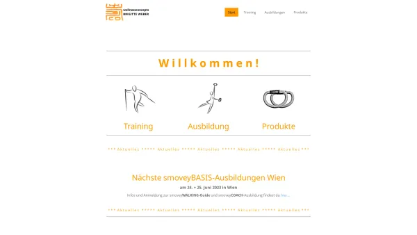 Website Screenshot: wellnessconcepts Brigitte Weber - Training - Brigitte Weber - wellnessconcepts - Date: 2023-06-26 10:24:51