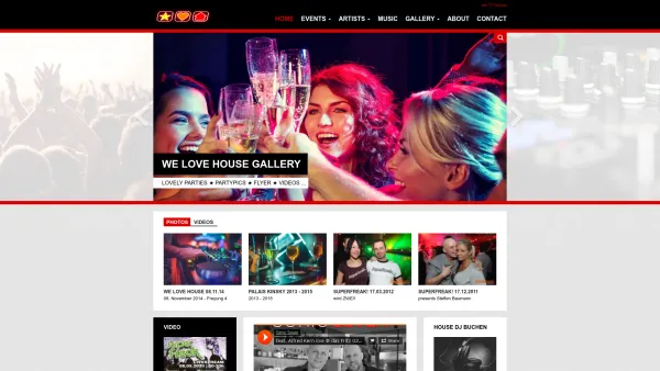 Website Screenshot: we love house Entertainment - DJs buchen. Deejay Booking. Events. Artists. - we love house - Date: 2023-06-26 10:24:52