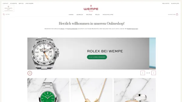 Website Screenshot: Gerhard D. WEMPE Gesellschaft WEMPE - Startseite | Juwelier Wempe | Wempe Online Shop - Date: 2023-06-26 10:24:52