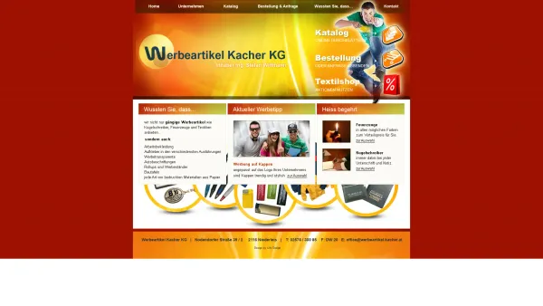 Website Screenshot: Werbeartikel Franz Kacher - www.werbeartikel-kacher.at - Date: 2023-06-26 10:24:54