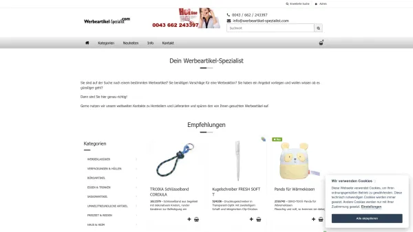 Website Screenshot: Werbeartikel-Spezialist.com, Buiztrade GmbH - Werbeartikel-Spezialist.com - Date: 2023-06-26 10:24:54