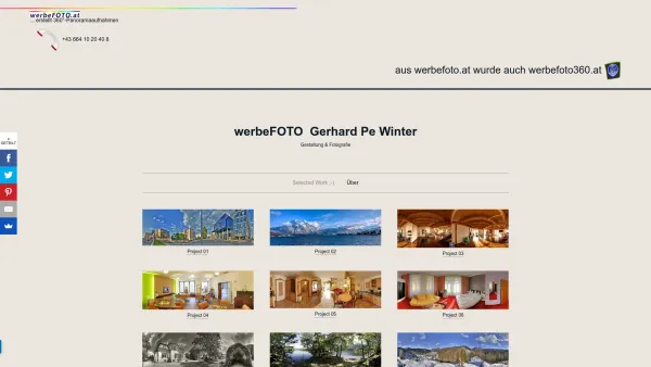 Website Screenshot: . werbefoto.at Gerhard Winters ATELIER für Produktaufnahmen und Fotoportraits . - Gerhard Pe Winter | +43 664 10 20 40 8 | werbefoto.at — Selected Work ;-) - Date: 2023-06-26 10:24:54