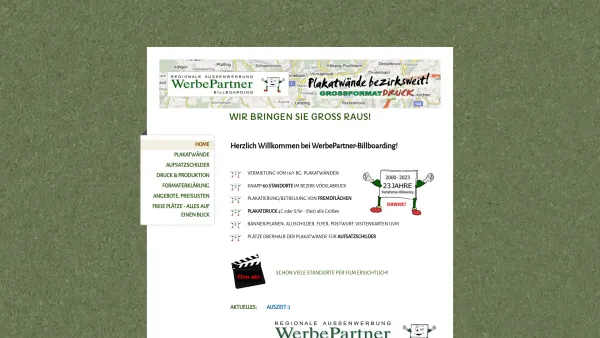 Website Screenshot: WerbePartner-Billboarding
Horst & Marketa Lumpi GesbR - Home_weih - WerbePartner-Billboarding - Date: 2023-06-14 10:46:16