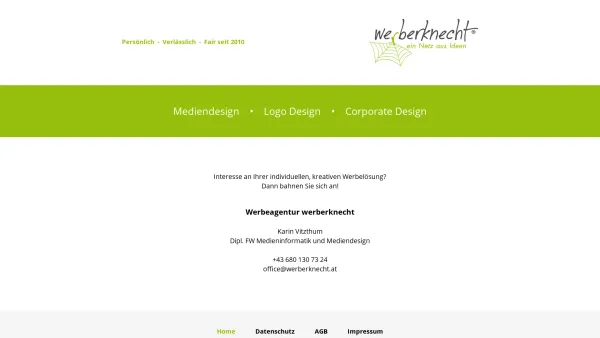 Website Screenshot: Karin Vitzthum, werberknecht.at Agentur für kreative Werbelösungen - Werberknecht Werbeagentur | Werbeagentur in Lofer bei Salzburg - Date: 2023-06-26 10:24:54