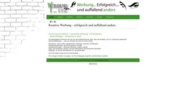 Website Screenshot: Werbung mit Stil Werbeagentur Riesinger - Werbeagentur - Grafik Design Oberösterreich - Date: 2023-06-15 16:02:34