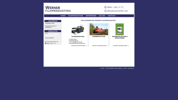 Website Screenshot: WERNER Film Werner Neue Web 2 - WERNER-Filmproduktion :: Home - Date: 2023-06-26 10:24:55