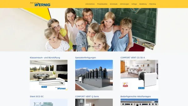 Website Screenshot: Johann Wernig KG - Wernig - Kunststoff- und Lüftungstechnik - Date: 2023-06-26 10:24:55
