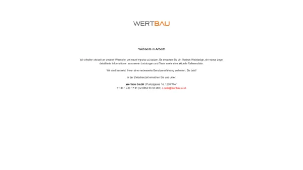 Website Screenshot: Wertbau Ges.m.b.H. - Date: 2023-06-26 10:24:55