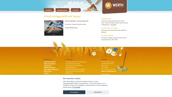 Website Screenshot: Werth Design - Werth Medien & Design - Typo3 Agentur Salzburg - Design, Programmierung, SEO, SEM - Date: 2023-06-26 10:24:55