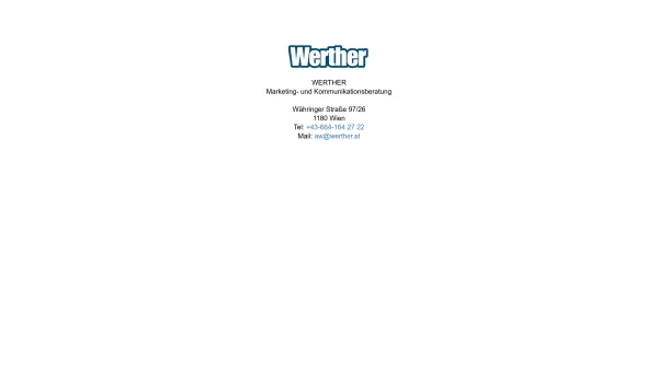 Website Screenshot: WERTHER Marketing und Kommunikationsberatung - WERTHER Marketing- und Kommunikationsberatung - Date: 2023-06-26 10:24:57