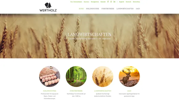 Website Screenshot: WERTHOLZ - WERTHOLZ | Holzhandel - Forstbetriebe - Landwirtschaften - Jagd - Date: 2023-06-26 10:24:57