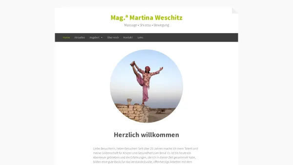 Website Screenshot: Therapiezentrum Triangel - Mag.a Martina Weschitz – Massage • Shiatsu • Bewegung – Wien - Date: 2023-06-26 10:24:57