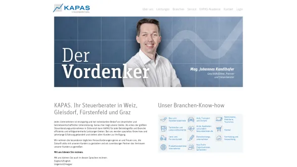 Website Screenshot: Wesonig Partner - Steuerberater Weiz KAPAS - Date: 2023-06-26 10:24:57