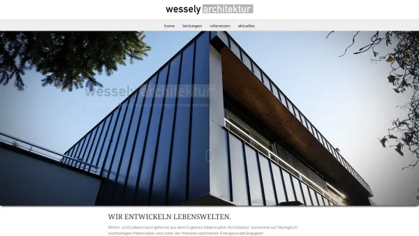 Website Screenshot: wessely.architekten - Wessely Architektur - Willkommen - Date: 2023-06-26 10:24:57