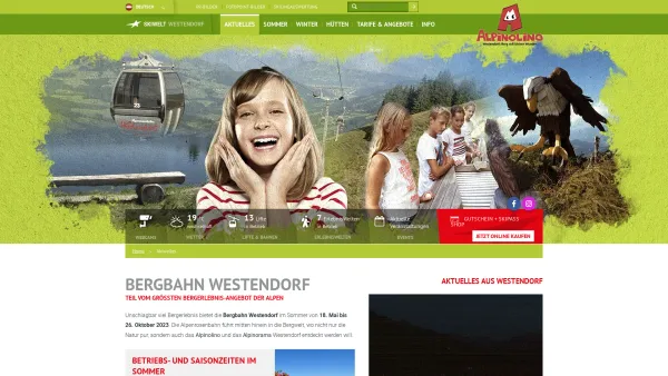 Website Screenshot: Bergbahnen Westendorf Gesellschaft m.b.H. - Bergbahn Westendorf - Date: 2023-06-26 10:24:57