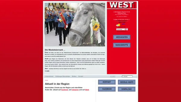 Website Screenshot: DER WESTSTEIRER Das Magaz der Zeitungsverlags und MediengesmbH. - Der Weststeirer - Das Regionalmagazin fÃ¼r die Weststeiermark - Home - Date: 2023-06-26 10:24:57