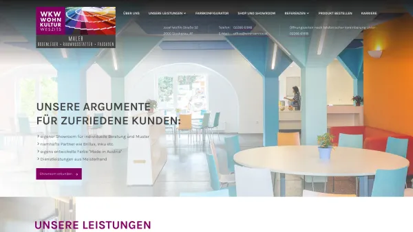 Website Screenshot: WKW Wohnkultur Weszits GmbH - Maler und Bodenleger in Stockerau und Wien - Date: 2023-06-26 10:24:57