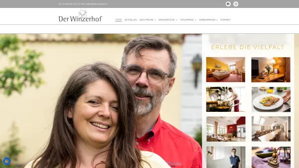 Website Screenshot: Der Winzerhof Familie Wetzel Traditionelles neu erleben! - Hotel Achau - Der Winzerhof | Erlebe die Vielfalt - Date: 2023-06-26 10:24:57