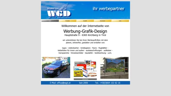 Website Screenshot: Werbung-Grafik-Design Werbung effektiv und nicht teuer - WGD - Date: 2023-06-26 10:24:57