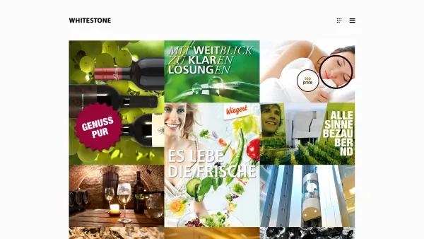 Website Screenshot: whitestone andi weißensteiner stuido für design und kommunikation marke design responsive web - Corporate Identity Corporate Design - Studio - WHITESTONE - Date: 2023-06-26 10:24:57