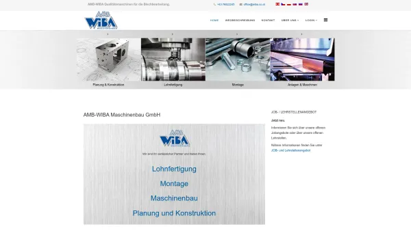 Website Screenshot: AMB-WIBA Maschinenbau GmbH - AMB-Wiba Maschinenbau GmbH - Home - Date: 2023-06-26 10:24:57
