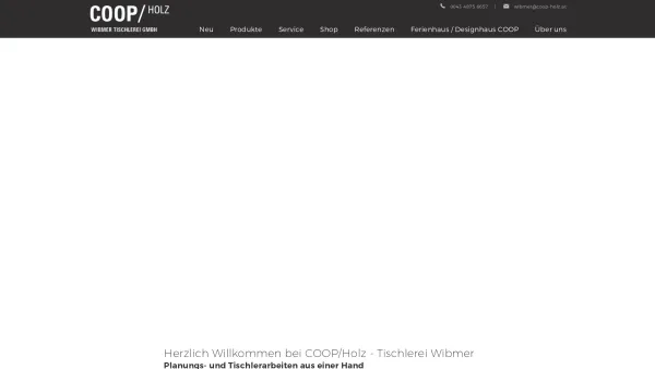 Website Screenshot: Tischlerei Wibmer - Herzlich Willkommen bei COOP/Holz - Wibmertischlerei - Date: 2023-06-26 10:24:57