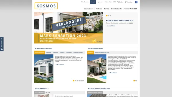 Website Screenshot: Josef Wick & Söhne Wick GmbH & Co KG, Wick GmbH - KOSMOS Sonnenschutz - kosmos.at - Date: 2023-06-15 16:02:34