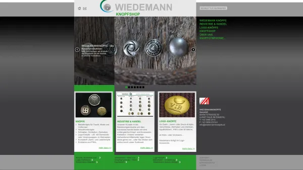 Website Screenshot: Wiedemannknöpfe GesmbH. - Wiedemannknöpfe GesmbH. - österreichischer Knopfproduzent - Date: 2023-06-26 10:25:00