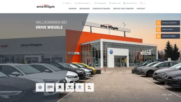 Website Screenshot: Autohaus Wiegele GmbH & CoKG - Drive Wiegele - Ihr Autohaus in Villach - bewegt seit 1886 - Date: 2023-06-14 10:36:56