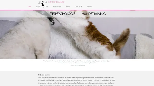 Website Screenshot: WieHundundKatz - Tierpsychologie | WIE HUND UND KATZ | Salzburg - Date: 2023-06-26 10:25:00