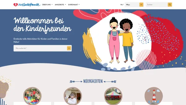 Website Screenshot: Österreichische Kinderfreunde Landesorganisation Wien - Willkommen bei den Kinderfreunden - Kinderfreunde - Date: 2023-06-26 10:25:00