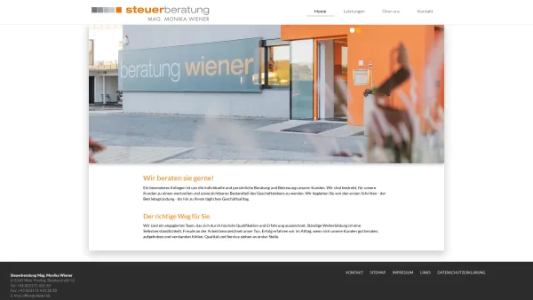 Website Screenshot: .  Steuerberatung Mag. Monika Wiener  . - Steuerberatung Mag. Monika Wiener - Herzlich Willkommen! - Date: 2023-06-26 10:25:00