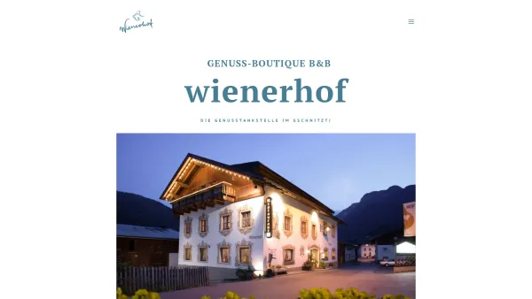 Website Screenshot: Roswitha Wienerhof Das Tiroler Wirtshaus mit Pfiff Flair - Herzlich Willkommen - Genuss-Boutique B&B Wienerhof Trins - Date: 2023-06-26 10:25:00
