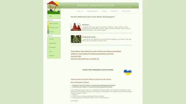 Website Screenshot: Wiener Kindergruppen - Wiener Kindergruppen: Start - Date: 2023-06-26 10:25:00
