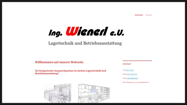 Website Screenshot: Ing. Wienerl Ges.m.b.H. - Lagertechnik Betriebsausstattung - Date: 2023-06-26 10:25:00