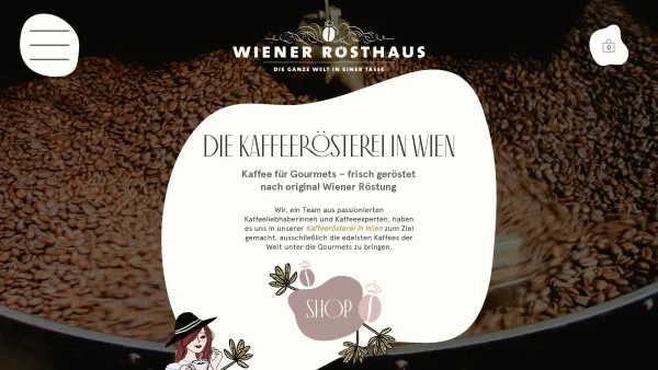 Website Screenshot: Wiener Rösthaus - Kaffeerösterei Wien | www.wienerroesthaus.at | Wien - Date: 2023-06-26 10:26:52
